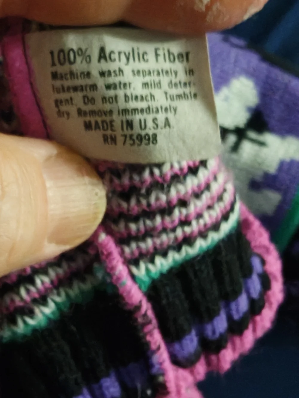 Vintage Girls Scottie Dog Print pink & Purple Sweater By HEARTWORKS
